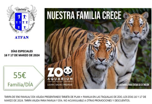 ¡¡¡ OS RECORDAMOS !!!<br>
Jornadas familiares en el Zoo Aquarium de Madrid