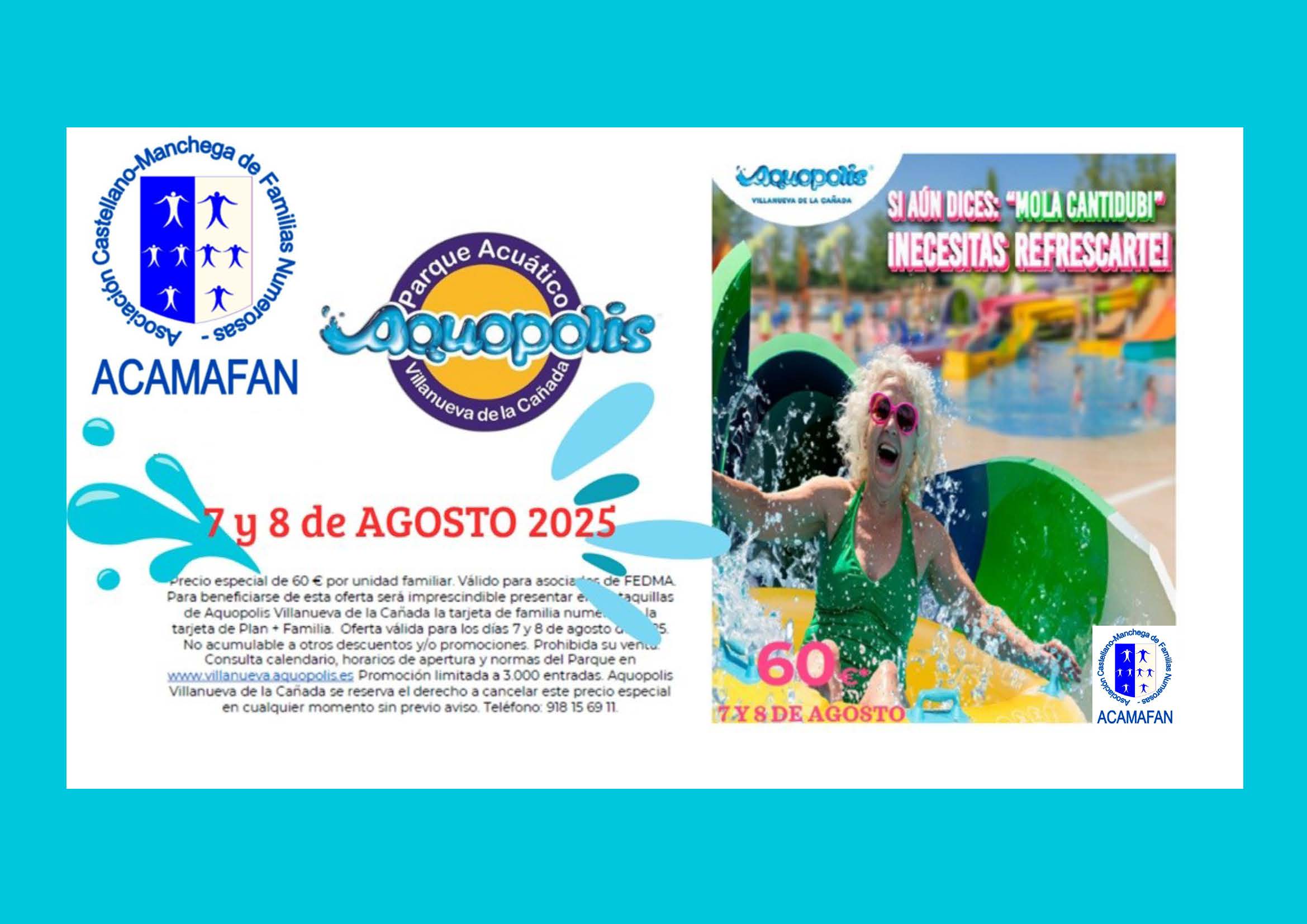 Jornadas familiares en AQUOPOLIS de Villanueva de la Cañada