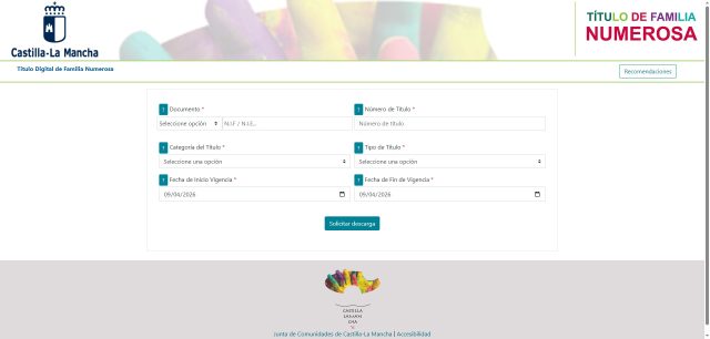 Novedades en el título de familia numerosa