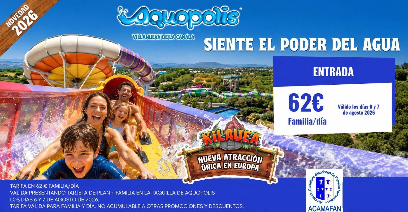 Jornadas familiares en AQUOPOLIS de Villanueva de la Cañada